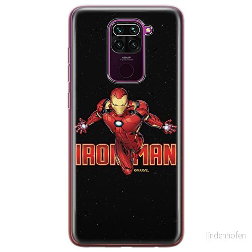 ERT GROUP mobiltelefonfodral för Xiaomi REDMI NOTE 9 originalt och officiellt licensierat Marvel mönster Iron Man 030 optimalt anpassad till formen på mobiltelefonen, fodral tillverkad av TPU plast 5904805150234