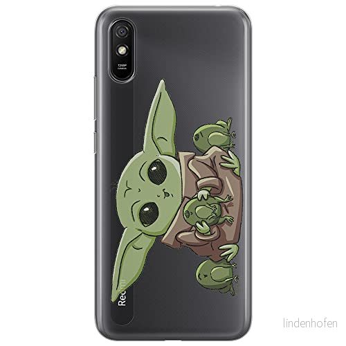 ERT GROUP mobiltelefonfodral för Xiaomi REDMI 9A originalt och officiellt licensierat Star Wars mönster Baby Yoda 014 optimalt anpassad till formen på mobiltelefonen, gedeeltelijk transparant 5904805055065