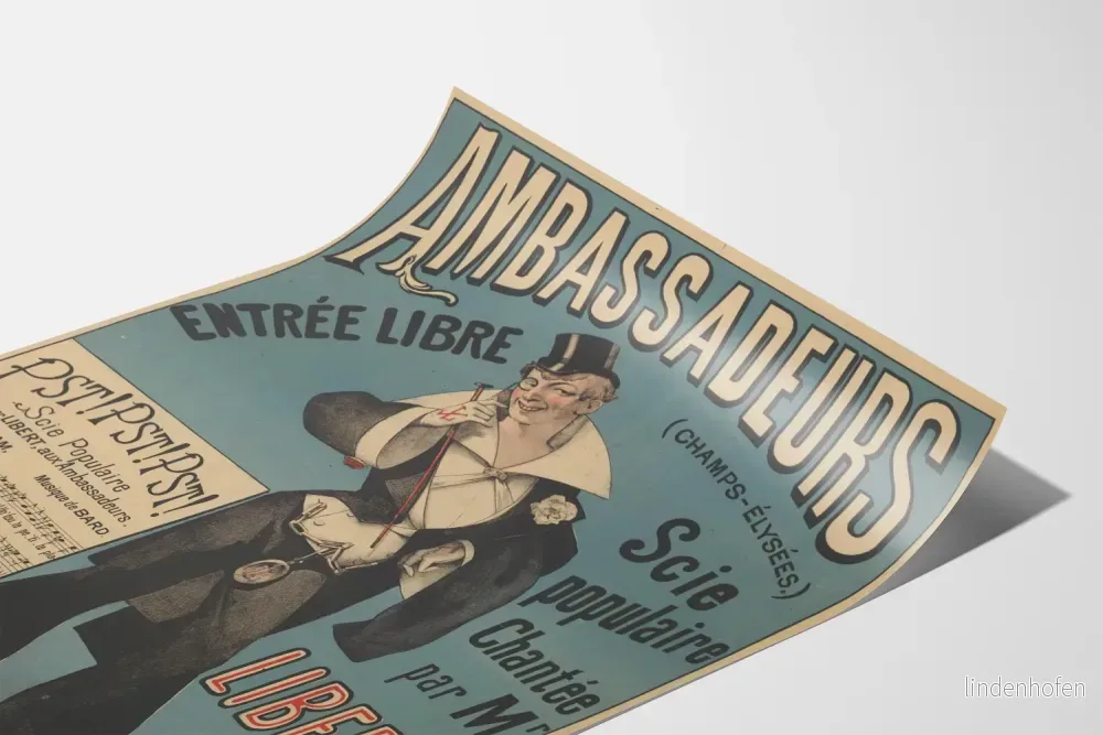Vintageposter Ambassadeurs Skogshuggare Populärsång av Libert - Bild 3