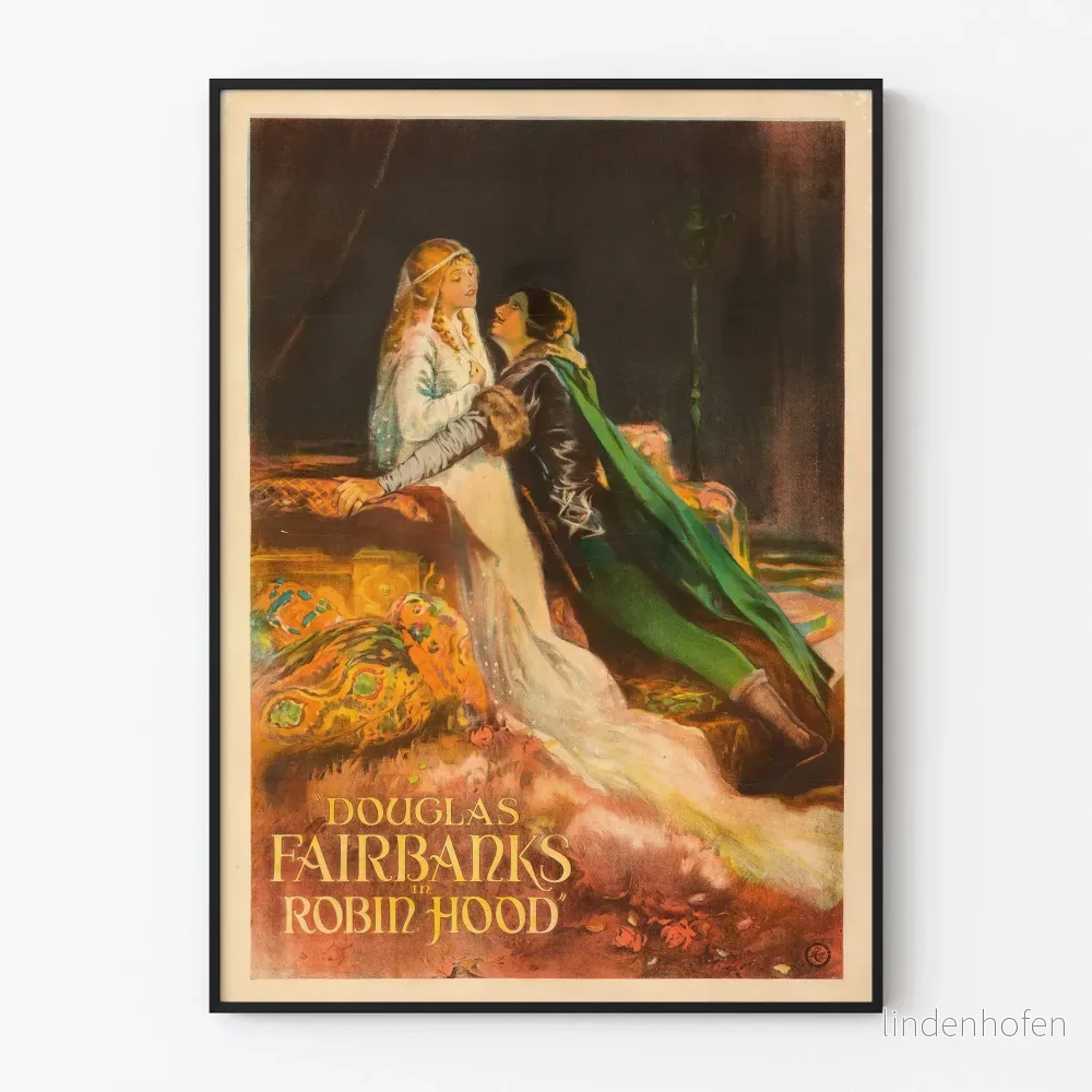 Vintage väggdekorposter av Robin Hood med Douglas Fairbanks