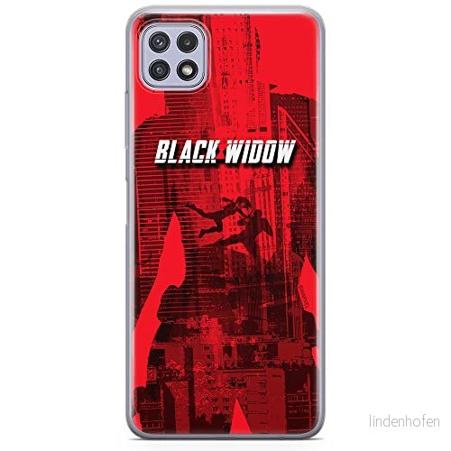 ERT GROUP mobiltelefonfodral för Samsung A22 5G originalt och officiellt licensierat Marvel mönster Black Widow 007 optimalt anpassad till formen på mobiltelefonen, fodral tillverkad av TPU plast 5903932827897
