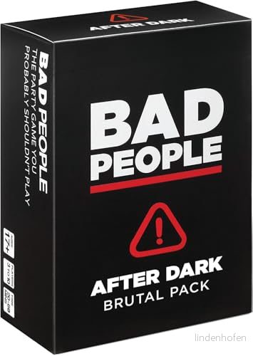 BAD PEOPLE Party Game After Dark Expansion 100 New Questions for The Hilarious Adult Card Fun Parties & Board Games Night with Your Group Find Out What Friends Really Think of You 866157000313