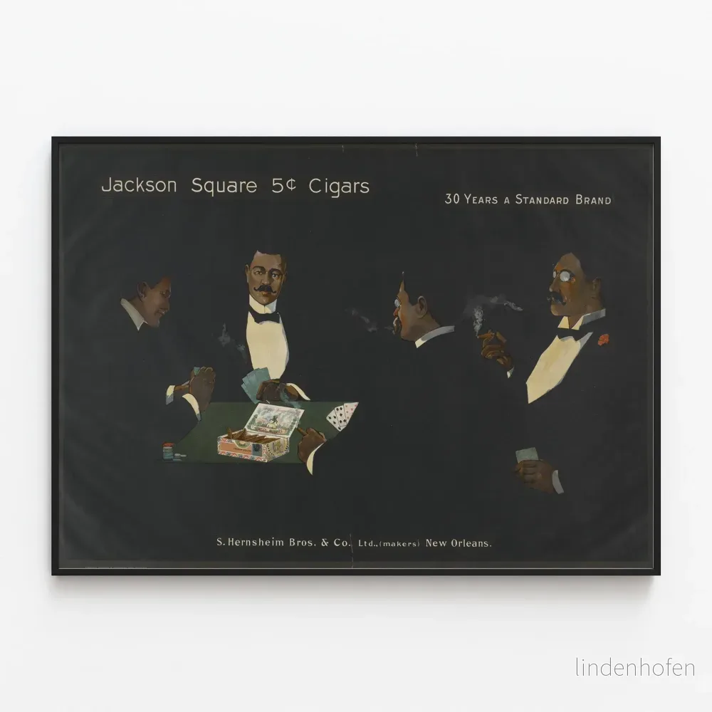 Vintageposter Jackson Square 5¢ Cigars - Retro väggdekoration
