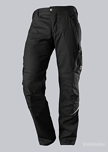 BP 1608-559-74-56n latzh, stretch-byxhållare med klämmfästen, 245,00 g/m² tygblandning, mellangrön/svart, 56n 4055301616555