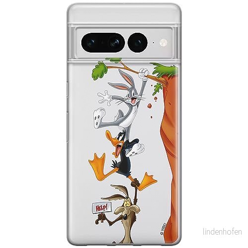 ERT GROUP mobiltelefonfodral för Google PIXEL 7 PRO originalt och officiellt licensierat Looney Tunes mönster 005 optimalt anpassad till formen på mobiltelefonen, gedeeltelijk transparant 5905795182458