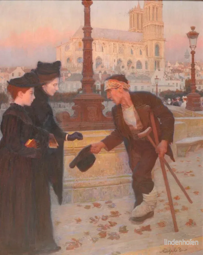 Målning Le Denier de la veuve - Adolphe Binet | Konsttryck - Bild 2