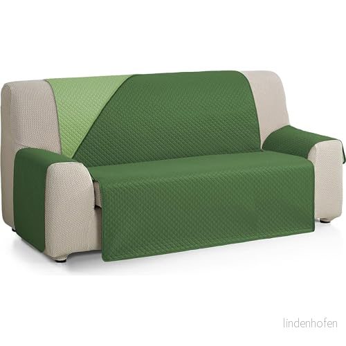 ECOMMERC3 Vändbart sofföverdrag för 2 sits XL soffa extra mjukt och maximal koppling av oliv/flaska 8435767355087