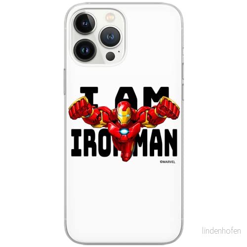 ERT GROUP mobiltelefonfodral för Apple Iphone 12 PRO MAX originalt och officiellt licensierat Marvel mönster Iron Man 028 Vit anpassad till formen på mobiltelefonen, fodral tillverkad av TPU plast 5904805142161