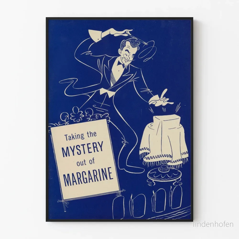 Vintageposter Mystik och Margarin - Retro Väggdekoration