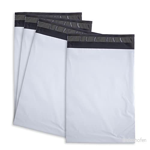 100 stycken foliekuvert 35 x 25 B 4 fraktpåsar för kläder, plast självhäftande, vit 4260378681065