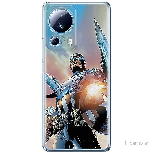 ERT GROUP mobiltelefonfodral för Xiaomi 13 LITE/CIVI 2 originalt och officiellt licensierat Marvel mönster Capitan America 015 anpassad till formen på mobiltelefonen, fodral tillverkad av TPU plast 5905511934293