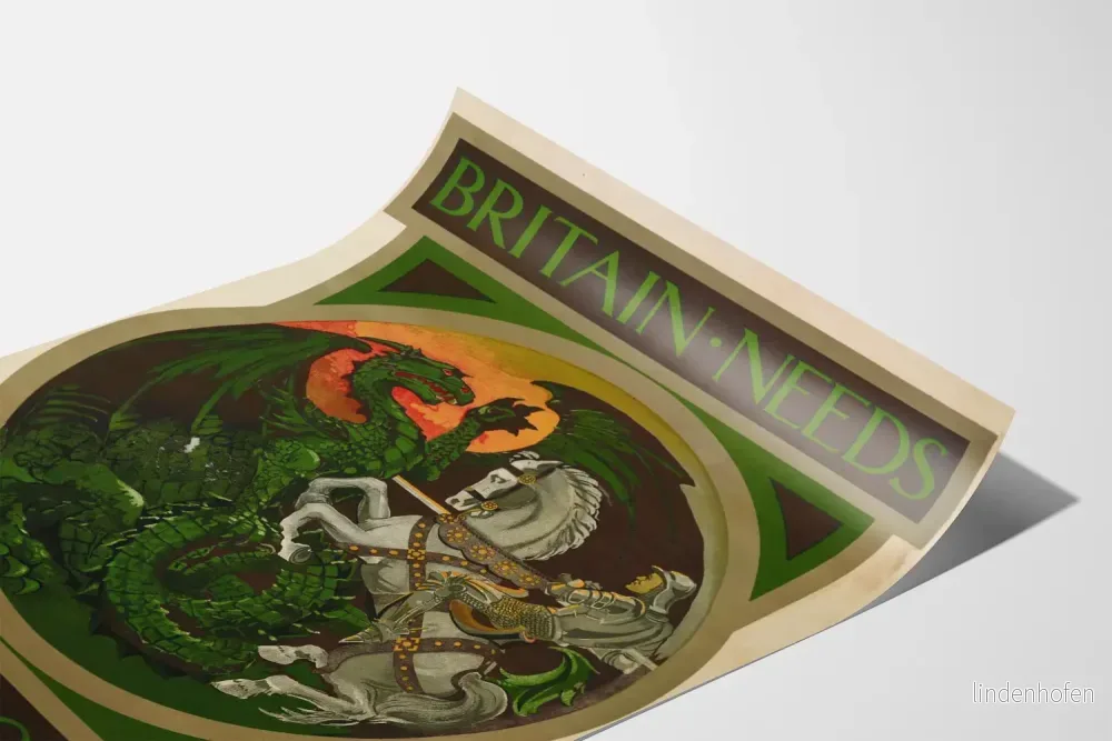 Vintageaffisch Britain Needs You at Once – Historisk väggdekoration - Bild 3
