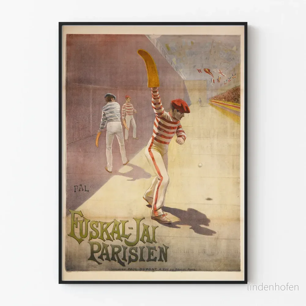 Vintageposter Euskal Jai Parisien - Sportig Väggdekoration