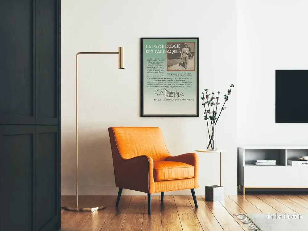 Vintageposter Caréna - Psykologi hos hjärtsjuka - Bild 2