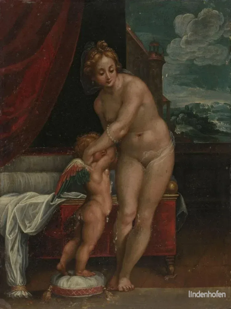 Målning Venus och Cupido - Anonym | Konsttryck - Bild 2