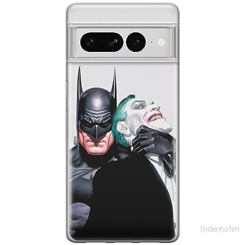 ERT GROUP mobiltelefonfodral för Google PIXEL 7 PRO originalt och officiellt licensierat DC mönster Batman & Joker 001 optimalt anpassad till formen på mobiltelefonen, gedeeltelijk transparant 5905795165017