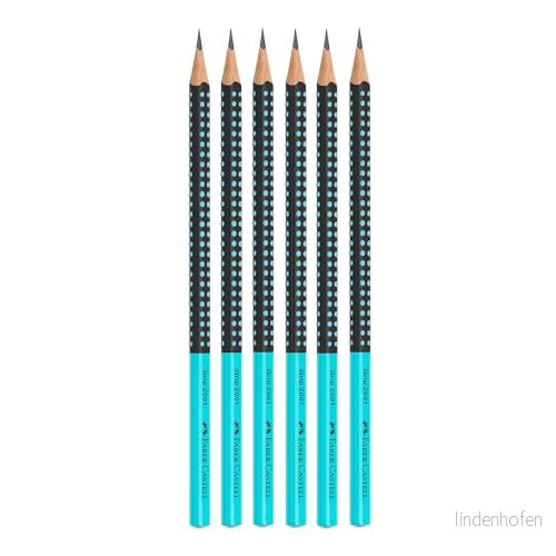 FABER CASTELL 205084 blyertspennor set Grip 2001 två toner, 6 stycken, för barn och vuxna 4005402050840