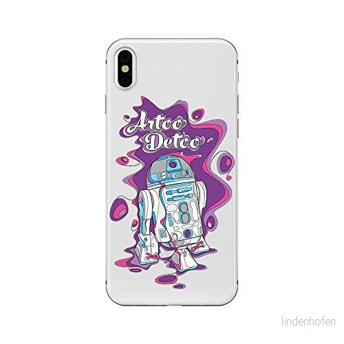 ERT GROUP mobiltelefonfodral för Apple Iphone XS Max originalt och officiellt licensierat Star Wars mönster R2D2 002 Vit optimalt anpassad till formen på mobiltelefonen, gedeeltelijk transparant 5903537310848