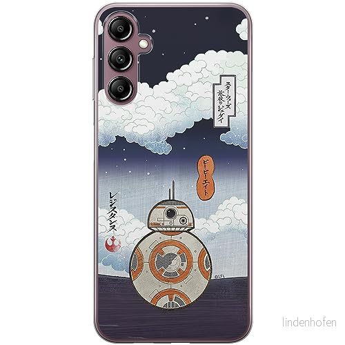 ERT GROUP mobiltelefonfodral för Samsung A14 4G/5G originalt och officiellt licensierat Star Wars mönster BB 8 011 optimalt anpassad till formen på mobiltelefonen, fodral tillverkad av TPU plast 5905511822415