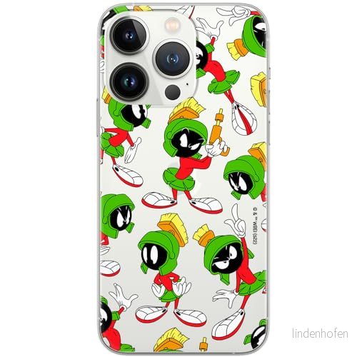 ERT GROUP mobiltelefonfodral för Iphone 13 PRO originalt och officiellt licensierat Looney Tunes mönster Marvin 004 optimalt anpassad till formen på mobiltelefonen, gedeeltelijk transparant 5905511636531