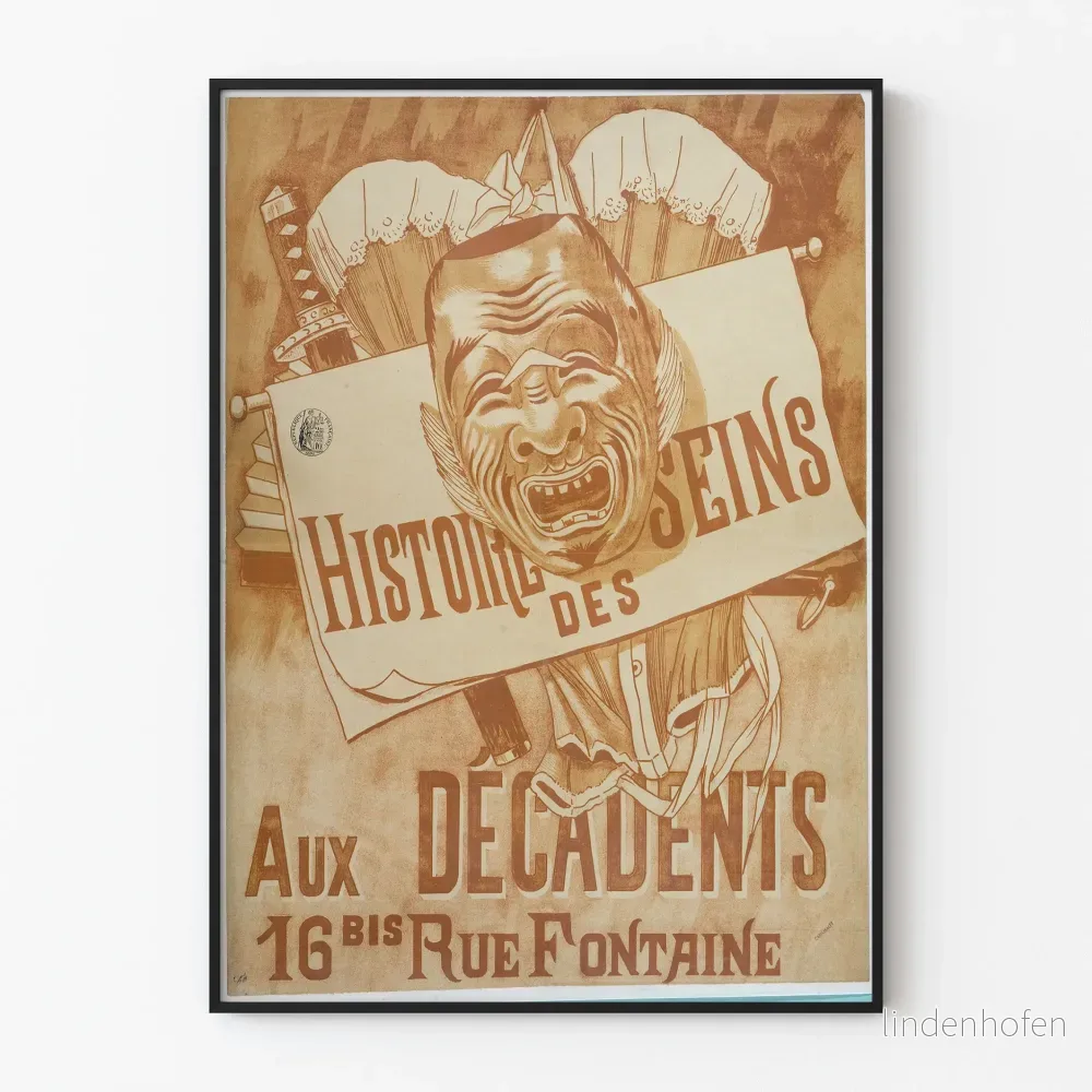 Vintageposter "Histoire des Seins" - Konstnärlig väggdekoration