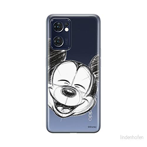 ERT GROUP mobiltelefonfodral för Oppo RENO 7 5G originalt och officiellt licensierat Disney mönster Mickey 016 optimalt anpassad till formen på mobiltelefonen, gedeeltelijk transparant 5905511308964