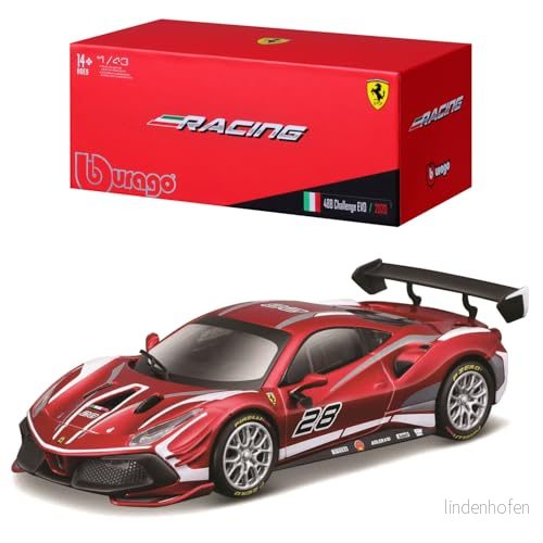 BBURAGO Ferrari 488 Challenge Evo, Modellsuperbil, Förmonterad, 1:43, Alla, Metall, Plast 4893993363094