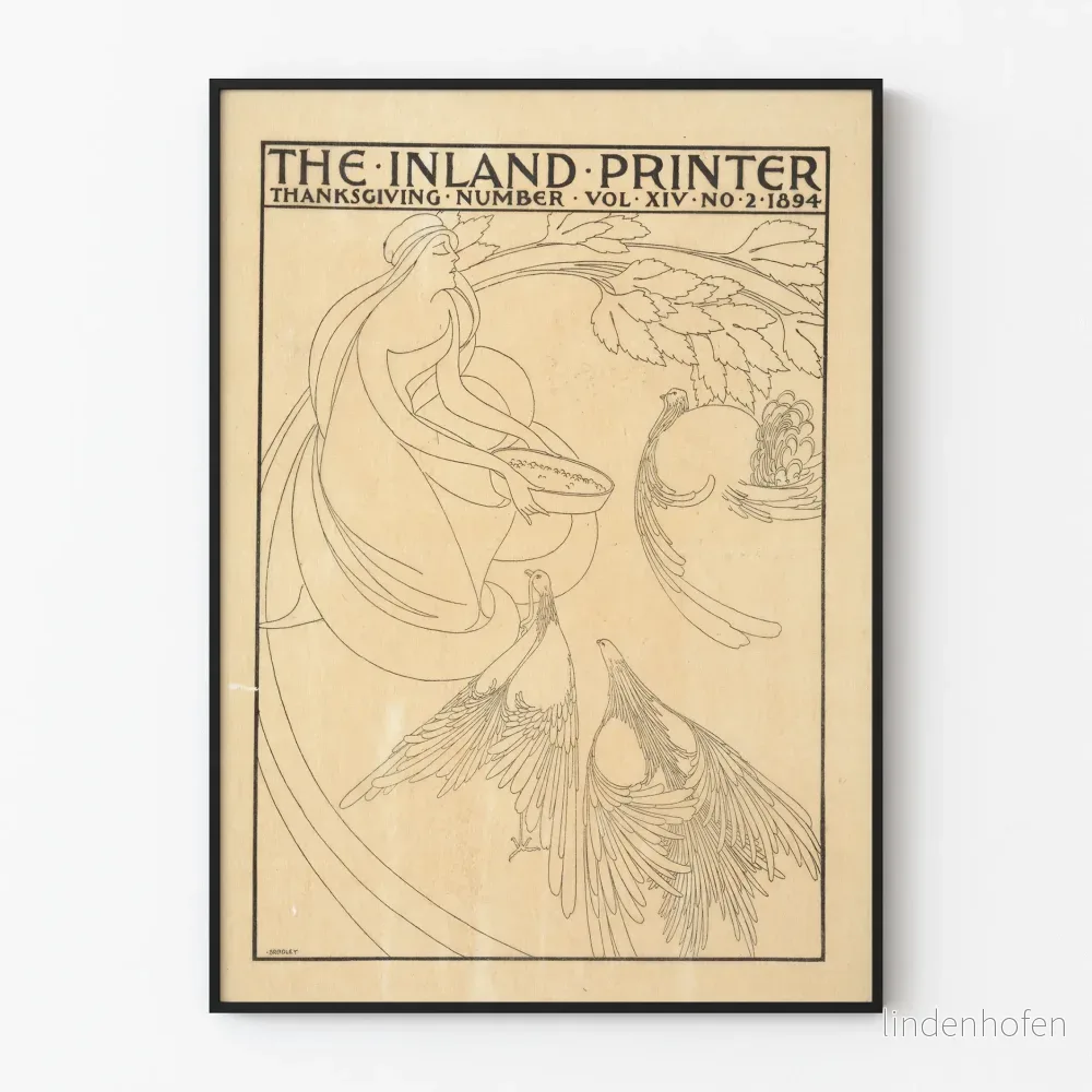 Vintage Thanksgiving 1894 affisch med tydlig grafisk design Vintage Thanksgiving 1894 affisch med tydlig grafisk design