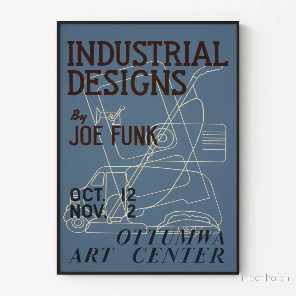 Industriella designposter av Joe Funk