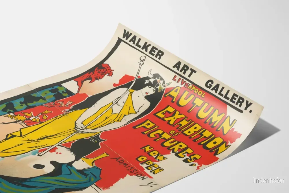 Vintageposter för konstutställning Höst Liverpool Walker Art Gallery - Bild 3