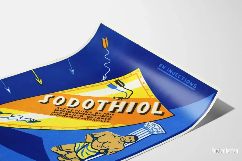 Vintage reklamposter för läkemedlet Sodothiol - Bild 3