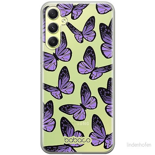 ERT GROUP mobiltelefonfodral för Samsung A34 5G originalt och officiellt licensierat Babaco mönster Butterflies 002 optimalt anpassad till formen på mobiltelefonen, fodral tillverkad av TPU plast 5905511782047