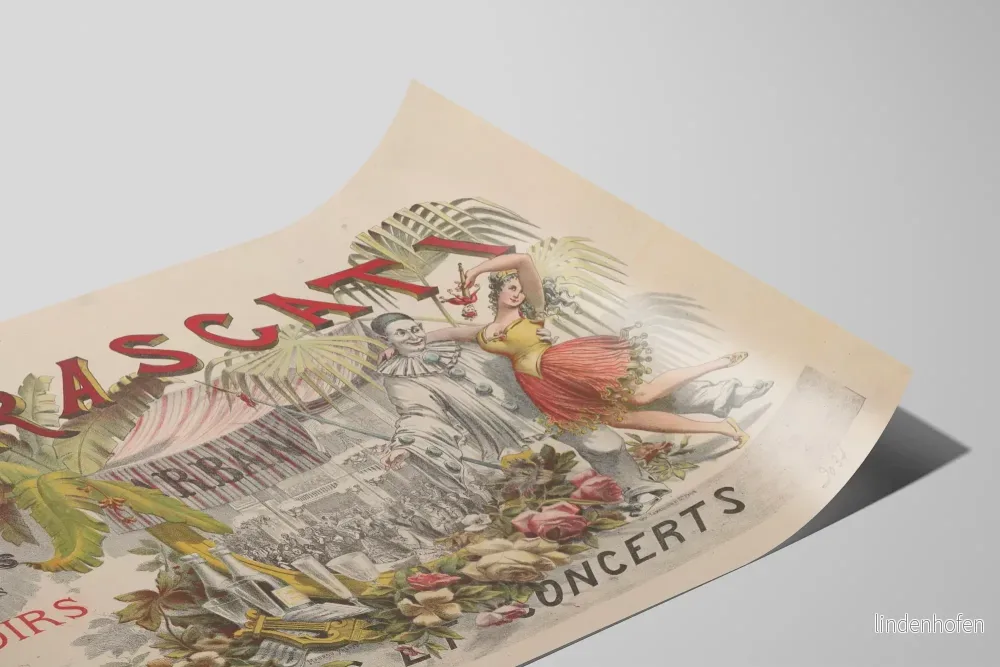 Vintageposter Frascati Varje Kväll Bal och Konserter - Bild 2