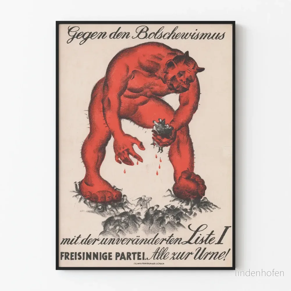 Tysk propagandaposter mot bolsjevismen