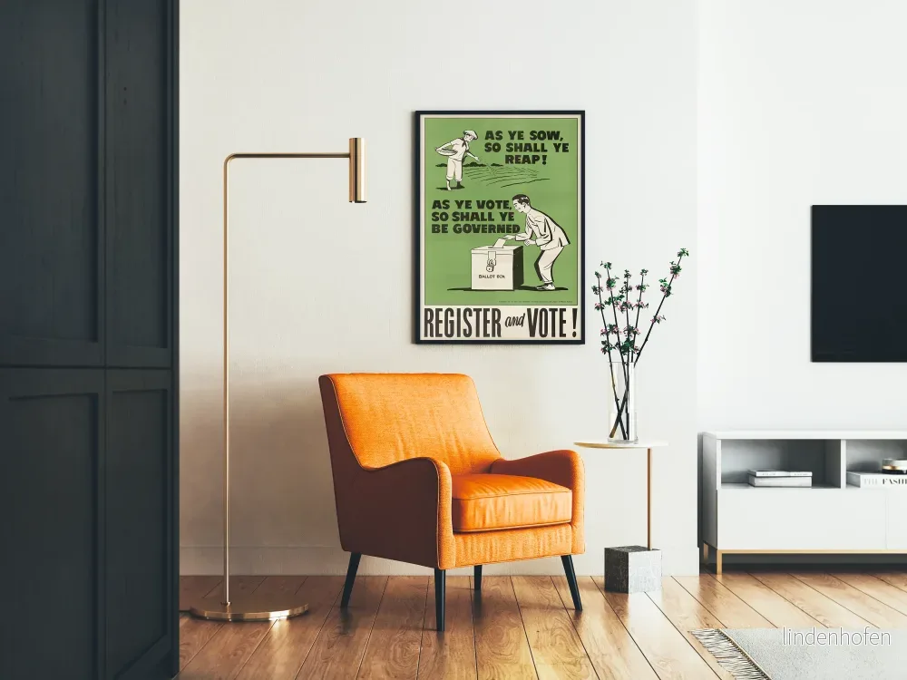 Vintage affisch för uppmaning till röstning och engagemang - Bild 2