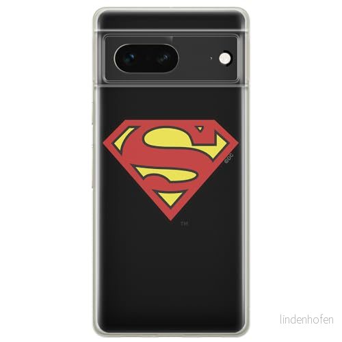 ERT GROUP mobiltelefonfodral för Google PIXEL 7 originalt och officiellt licensierat DC mönster Superman 002 optimalt anpassad till formen på mobiltelefonen, fodral tillverkad av TPU plast 5905795142889