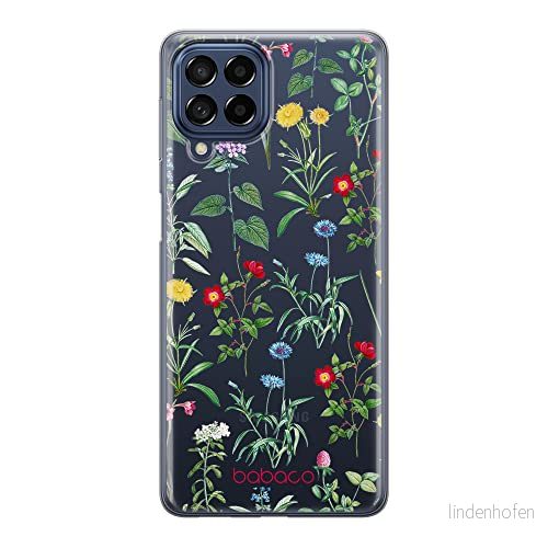 ERT GROUP mobiltelefonfodral för Samsung M33 5G originalt och officiellt licensierat Babaco mönster Flowers 042 optimalt anpassad till formen på mobiltelefonen, gedeeltelijk transparant 5905511357887