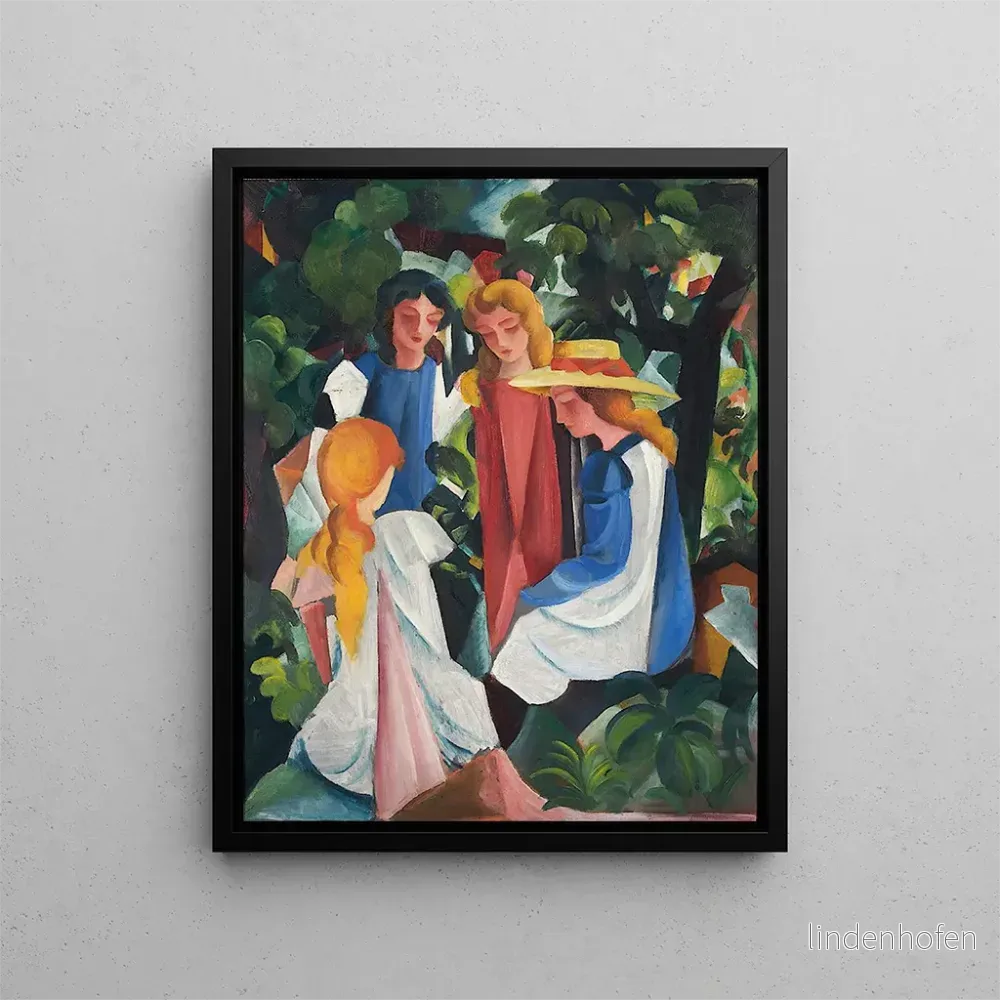 Målning Quatre filles - August Macke | Konsttryck
