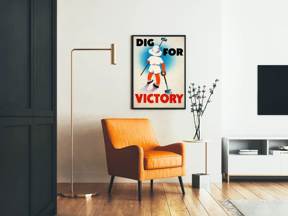 Vintage poster för väggdekoration 'Dig for Victory' Barn i trädgården - Bild 2