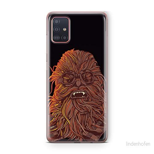 ERT GROUP mobiltelefonfodral för Samsung A51 originalt och officiellt licensierat Star Wars mönster Chewbacca 007 Vit optimalt anpassad till formen på mobiltelefonen, fodral tillverkad av TPU plast 5903537507187