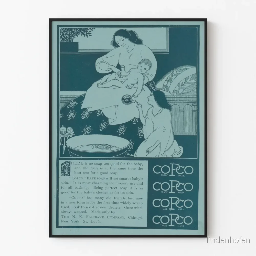 Vintage reklamposter för babytvål Copco
