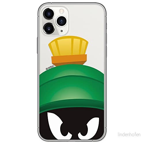 ERT GROUP mobiltelefonfodral för Apple Iphone 11 PRO MAX originalt och officiellt licensierat Looney Tunes mönster Marvin 001 Vit anpassad till formen på mobiltelefonen, gedeeltelijk transparant 5902980827965
