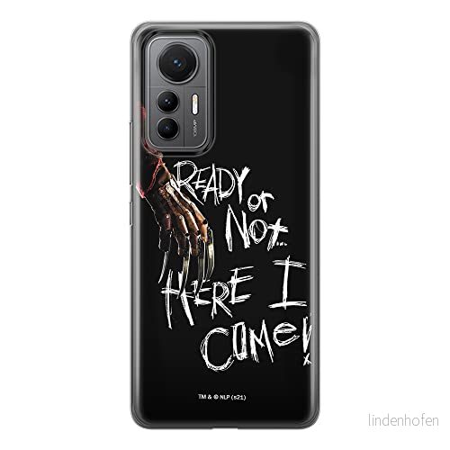 ERT GROUP mobiltelefonfodral för Xiaomi 12 LITE originalt och officiellt licensierat Horror mönster Nightmare of Elm Street 001, fodral tillverkad av TPU plast 5905511513696