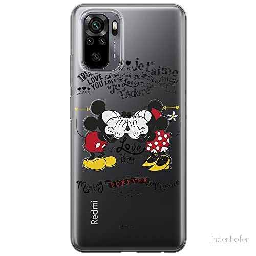 ERT GROUP mobiltelefonfodral för Xiaomi REDMI NOTE 10/ 10S originalt och officiellt licensierat Disney mönster Mickey & Minnie 005 anpassad till formen på mobiltelefonen, gedeeltelijk transparant 5903537191669