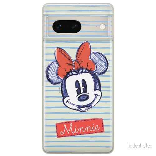 ERT GROUP mobiltelefonfodral för Google PIXEL 7 originalt och officiellt licensierat Disney mönster Minnie 011 optimalt anpassad till formen på mobiltelefonen, gedeeltelijk transparant 5905795140588