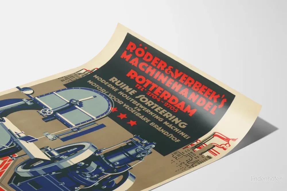 Industriell poster Rôder & Verbeek Rotterdam för väggdekoration - Bild 3