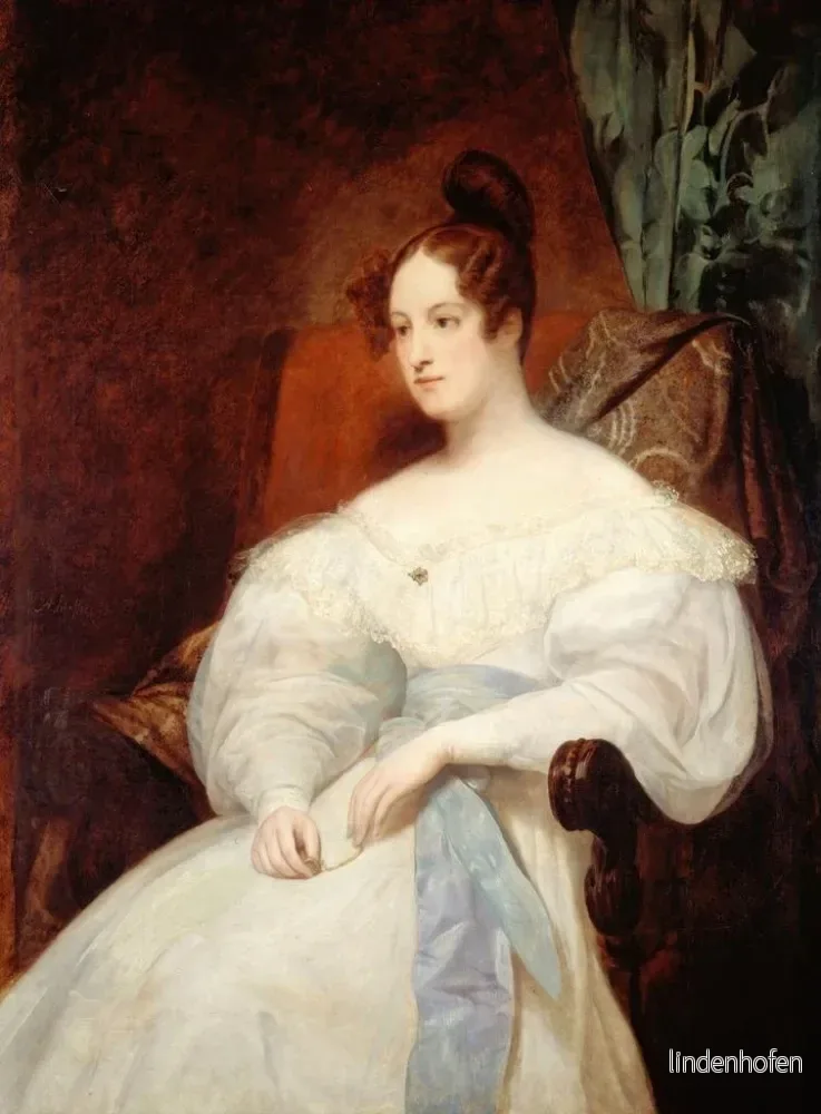 Målning porträtt av prinsessan Louise d'Orléans - Ary Scheffer | Konsttryck - Bild 2