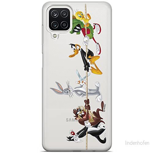 ERT GROUP mobiltelefonfodral för Samsung A12 / M12 originalt och officiellt licensierat Looney Tunes mönster 009 Vit optimalt anpassad till formen på mobiltelefonen, gedeeltelijk transparant 5903040105153