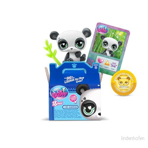 BANDAI Littlest Pet Shop överraskningsbox Varje husdjursöverraskning mysterielåda innehåller 1 LPS mini husdjursleksak tillbehör samlarkort och virtuell kod Samlarleksaker för flickor 3701405819132
