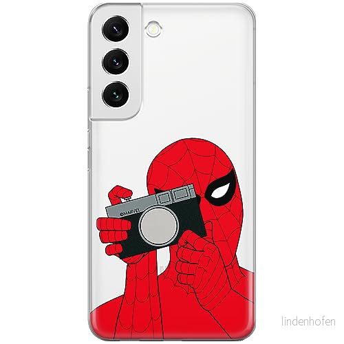 ERT GROUP mobiltelefonfodral för Samsung S22 PLUS originalt och officiellt licensierat Marvel mönster Spider Man 026 optimalt anpassad till formen på mobiltelefonen, gedeeltelijk transparant 5905795002589